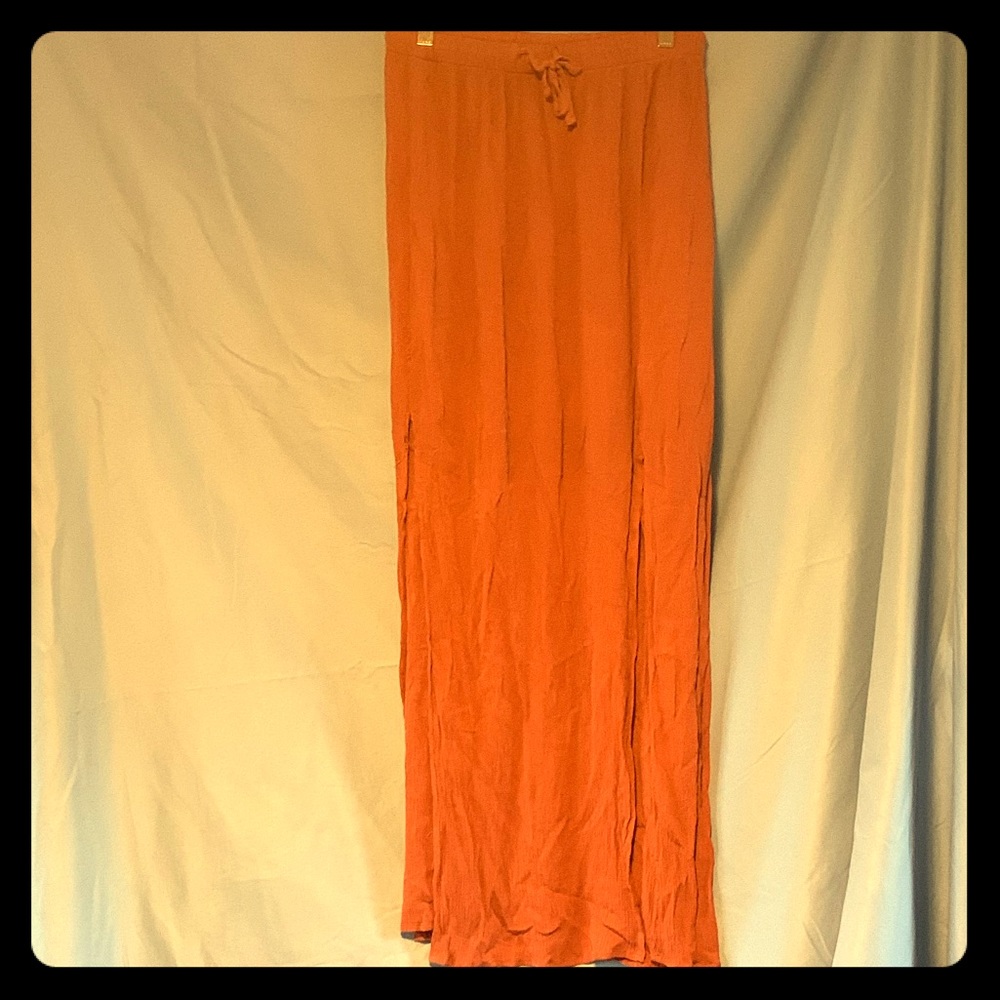 Rusty orange maxi skirt Forever 21